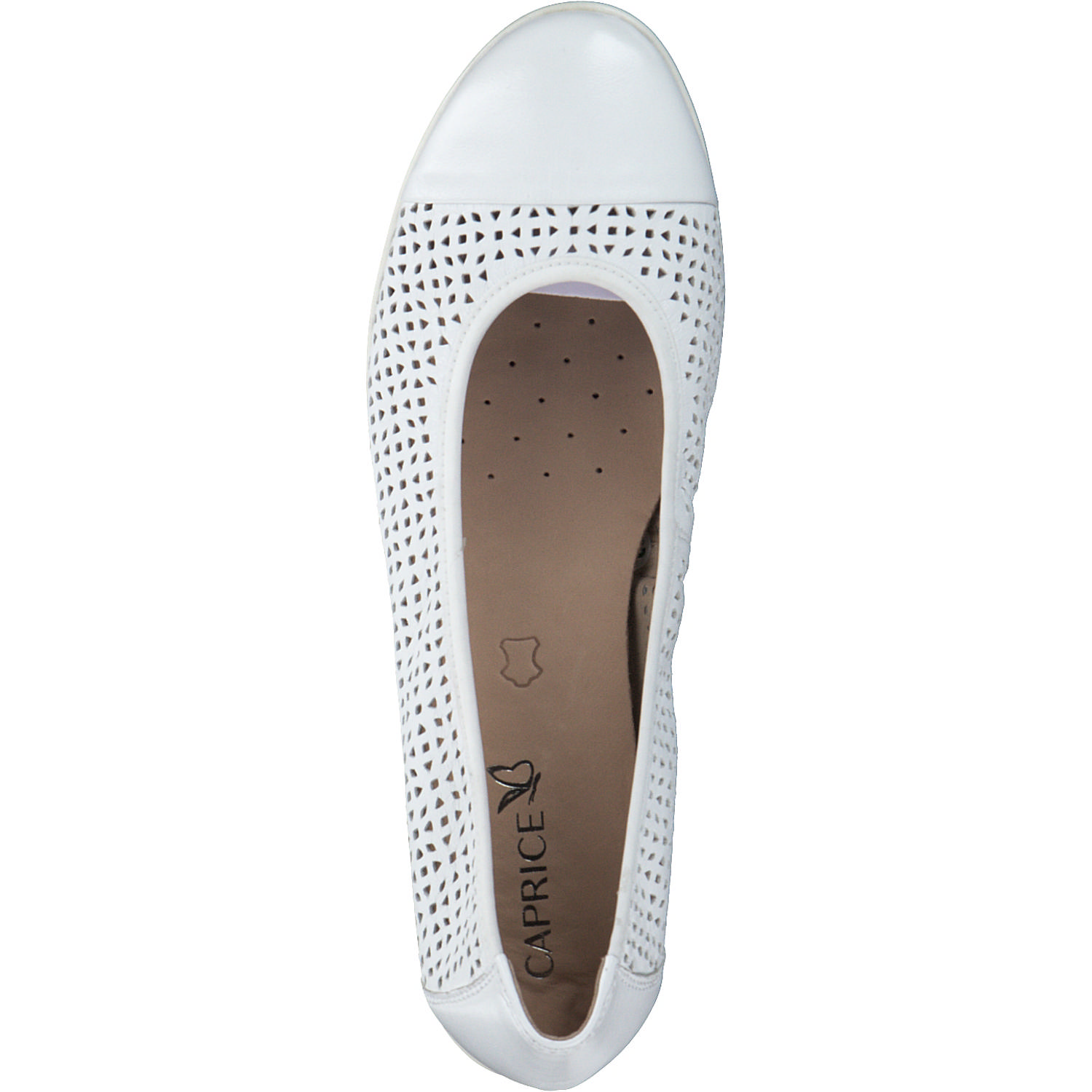 Caprice 22151, Ballerinas, Damen, WHITE NAPPA