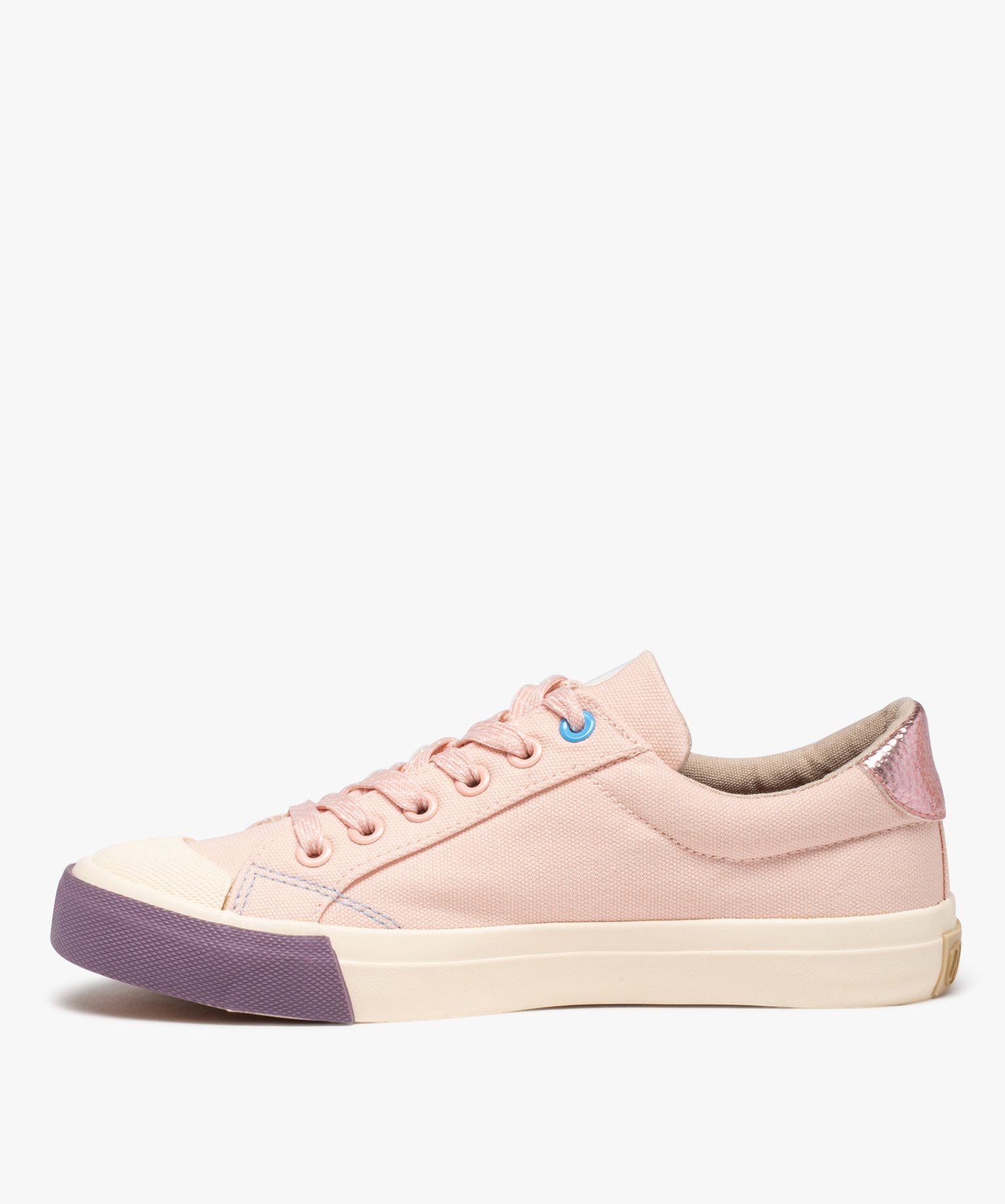Baskets femme en toile avec coton recyclé – Alma Planète rose | GEMO