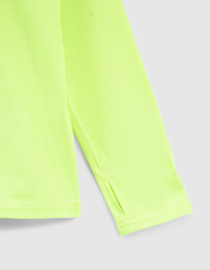 T-shirt vert fluo messages gomme garçon