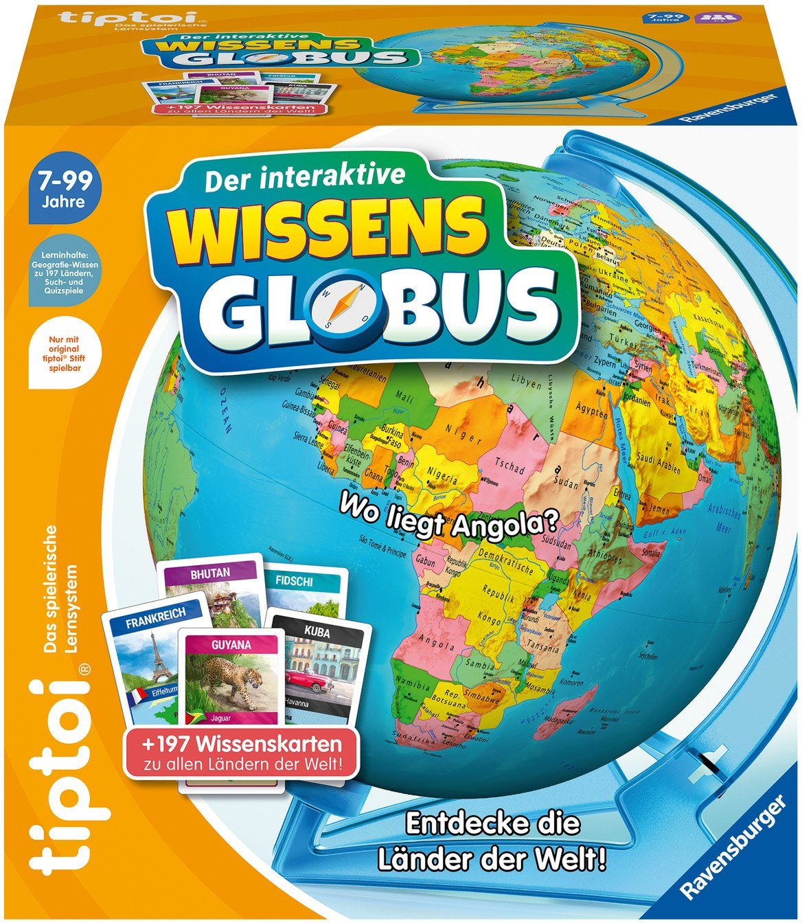 Ravensburger Globus tiptoi® Der interaktive Wissens-Globus, Made in Europe, FSC® - schützt Wald - weltweit