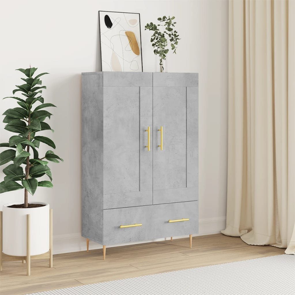vidaXL Sideboard Highboard Betongrau 69,5x31x115 cm Holzwerkstoff (1 St)