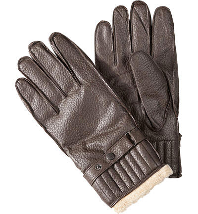 Barbour, Handschuhe, Nappaleder, dunkelbraun