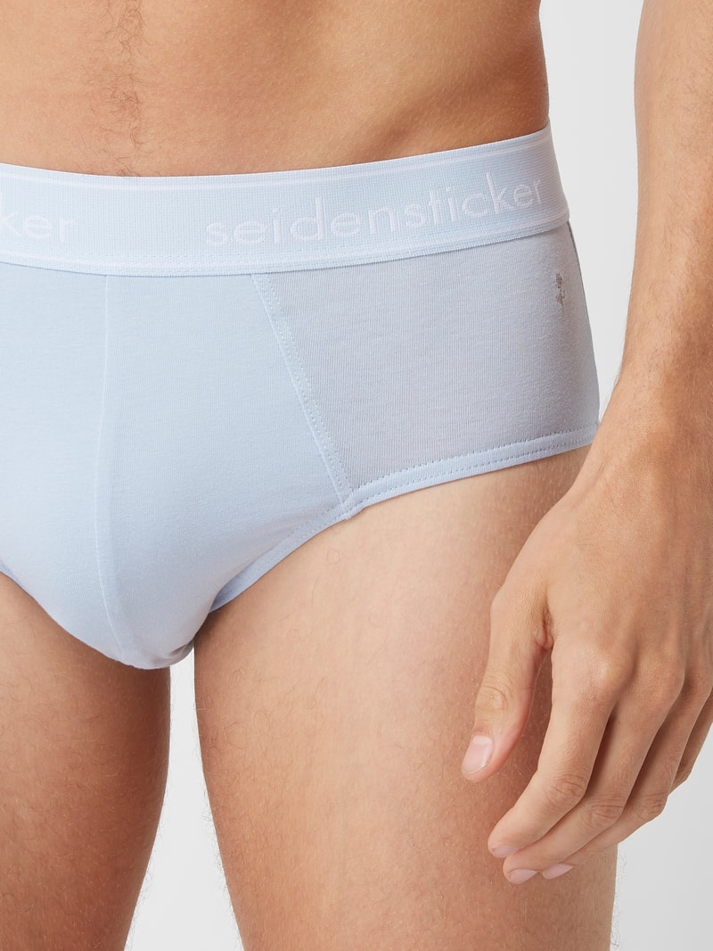 Slip mit Stretch-Anteil im 3er-Pack in hellblau