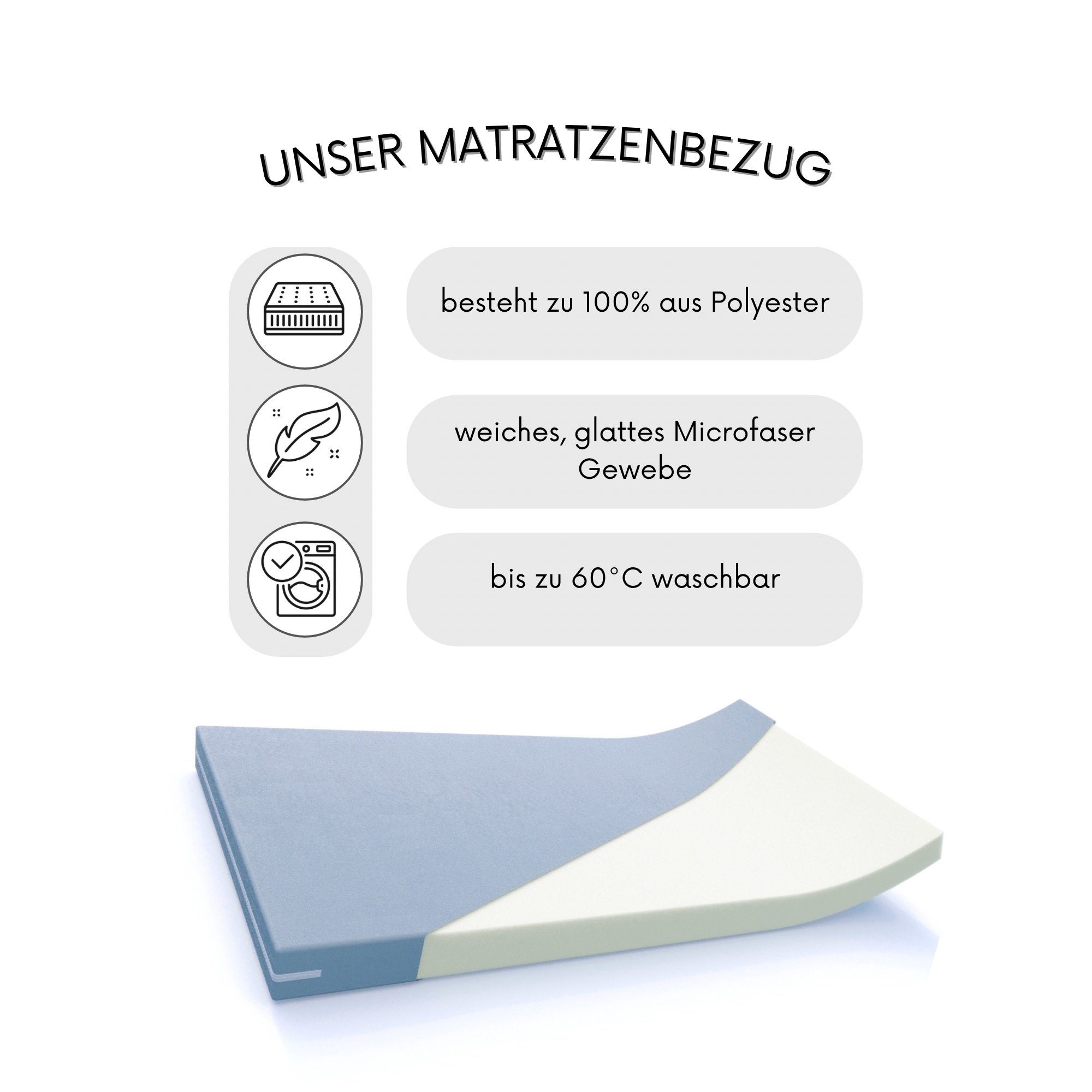 Kaltschaummatratze EASY ACTIVE Rollmatratze, MSS e.K., 11 cm hoch, (Härtegrad: H3), Bezug bis 60° C waschbar, Made in Germany