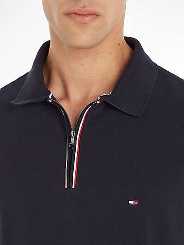 TOMMY HILFIGER Herren Poloshirt ZIP TIP SLIM POLO Slim Fit