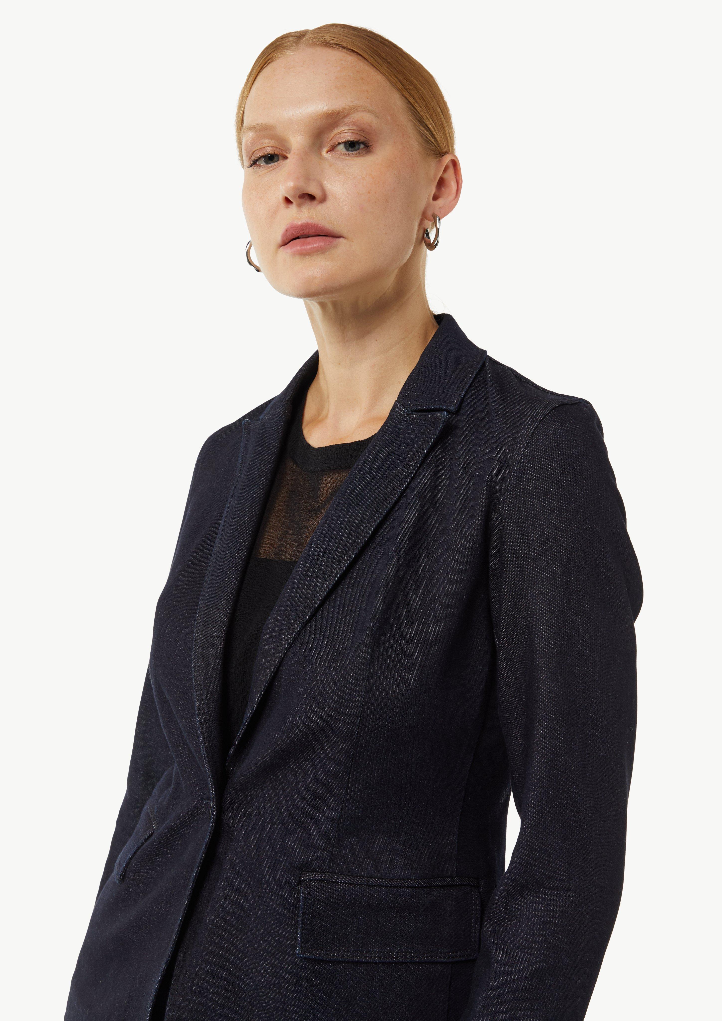 Jeansblazer mit Reverskragen - navy
