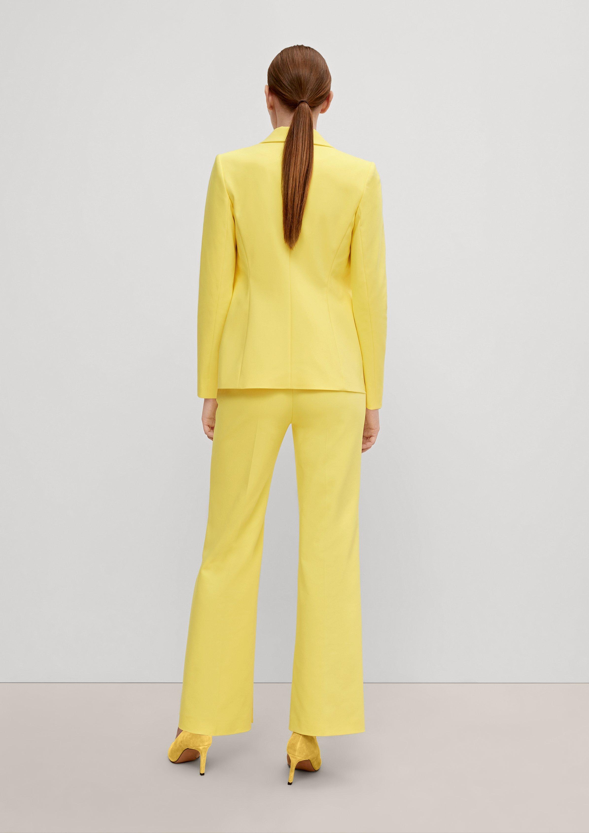 Blazer mit taillierter Passform - gelb