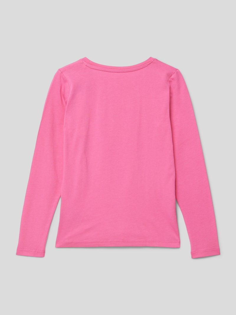 Longsleeve mit Herz- und Statement-Print in pink