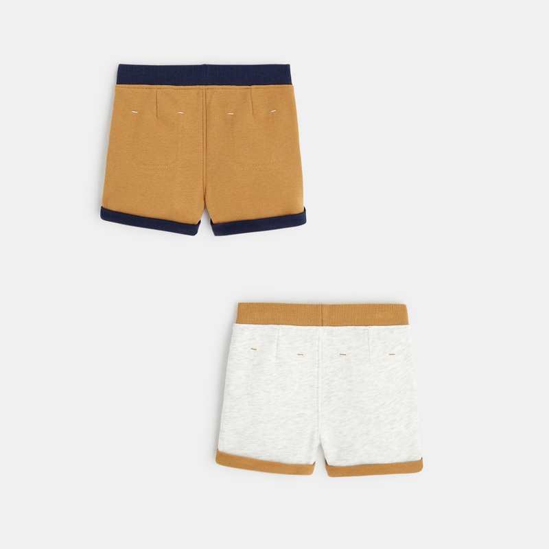 Short en molleton (lot de 2) gris bébé garçon