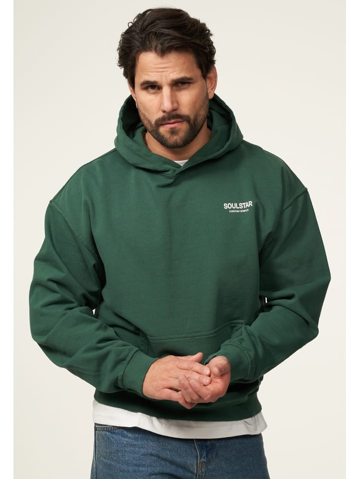 SOULSTAR Kapuzenpullover - S2TSU Heavy Oversize Blank Hoodie in Forest Green Washed günstig kaufen