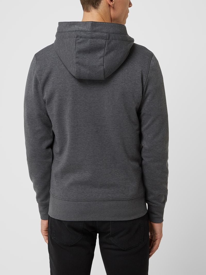 Sweatjacke in Melange-Optik in anthrazit meliert