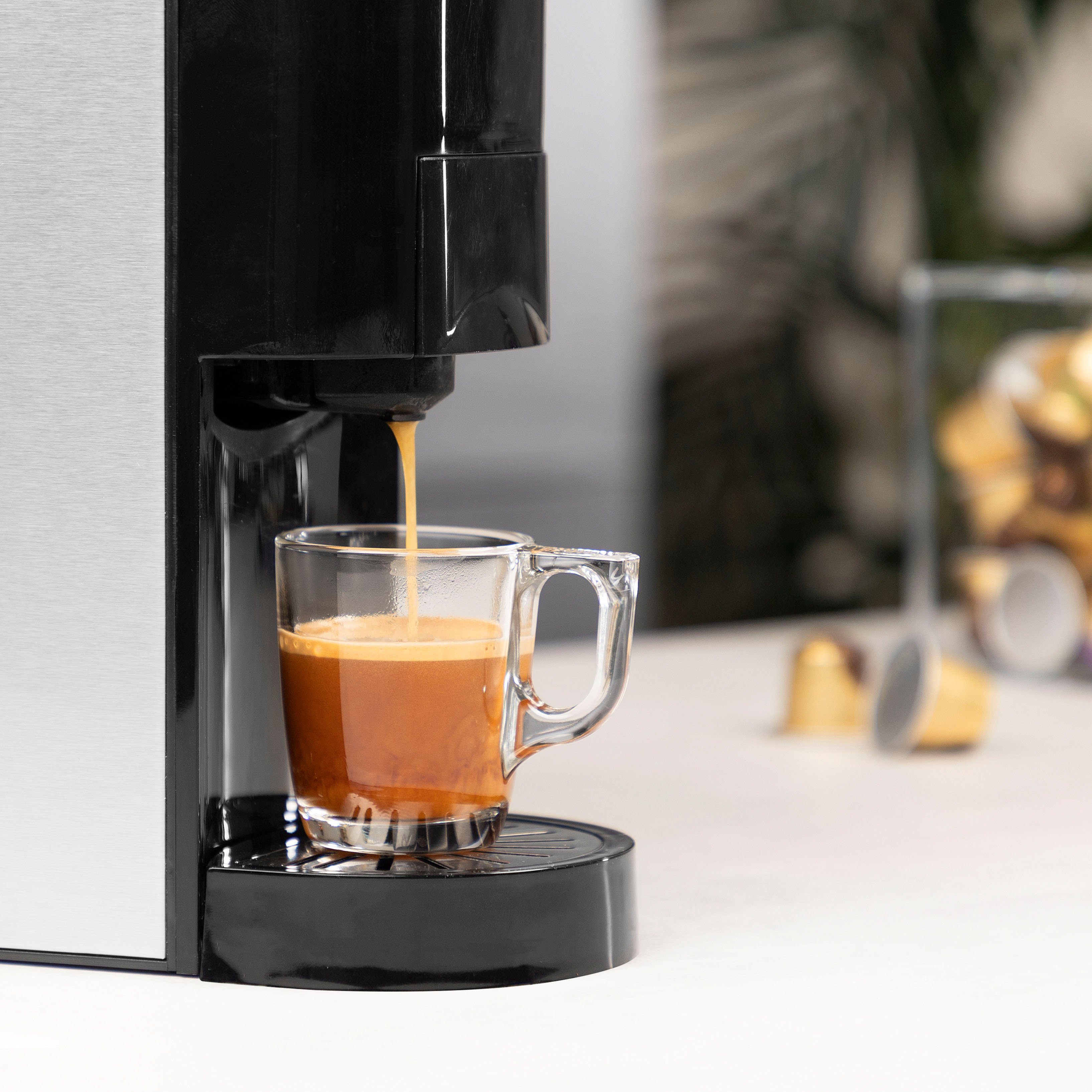 PRINCESS Kapsel-/Kaffeepadmaschine 249450, 4-in-1, Kapsel, Pads, Gemahlenen Kaffee, 1450 Watt