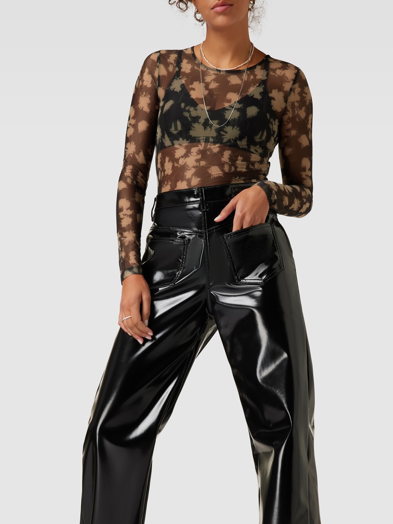 Body mit Allover-Muster Modell 'ALL OVER PRINT MESH BODY' in black