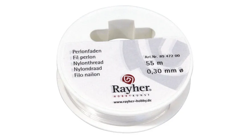 Rayher Perlonfaden, 0,3mm ø 55 m