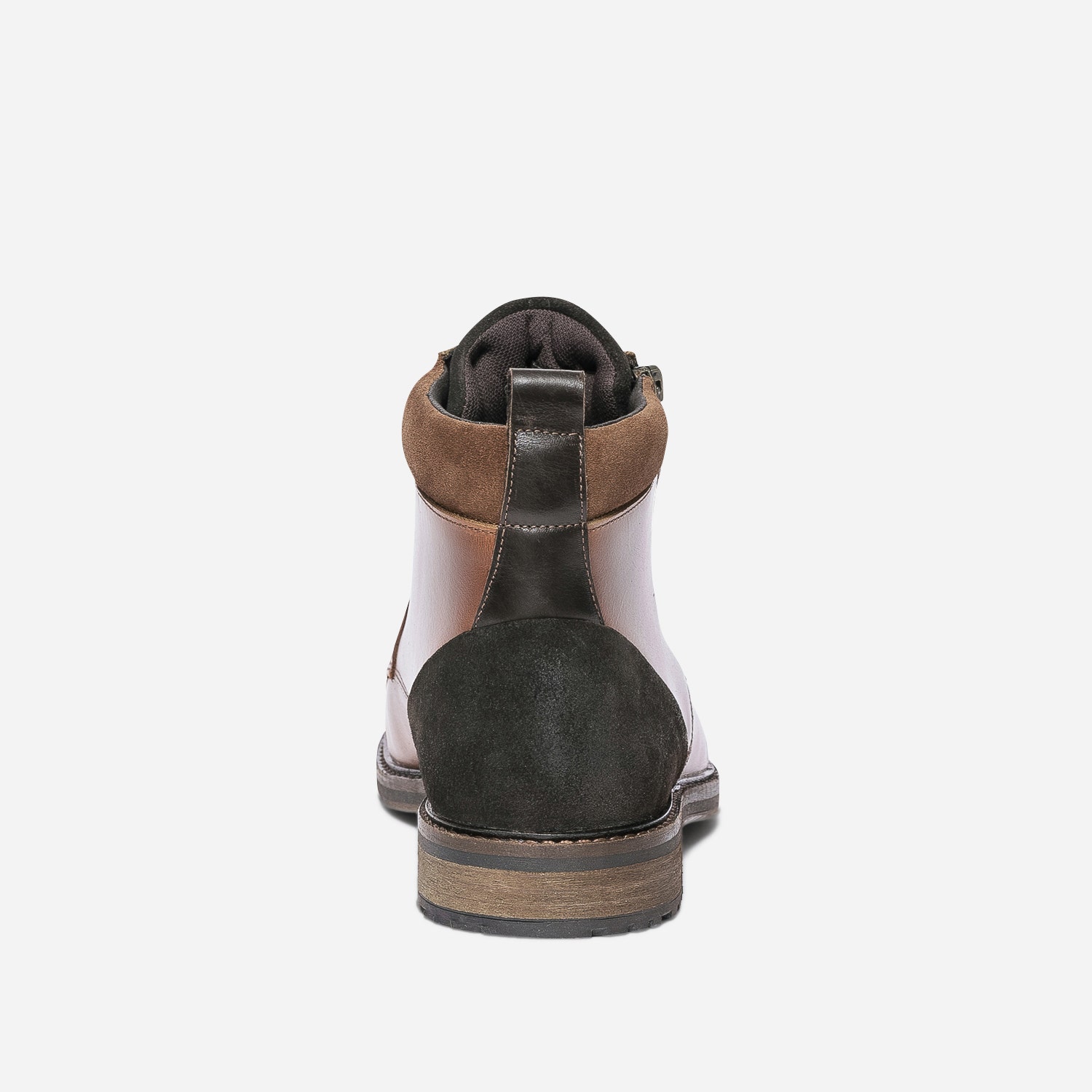 Boots à lacet cognac en cuir