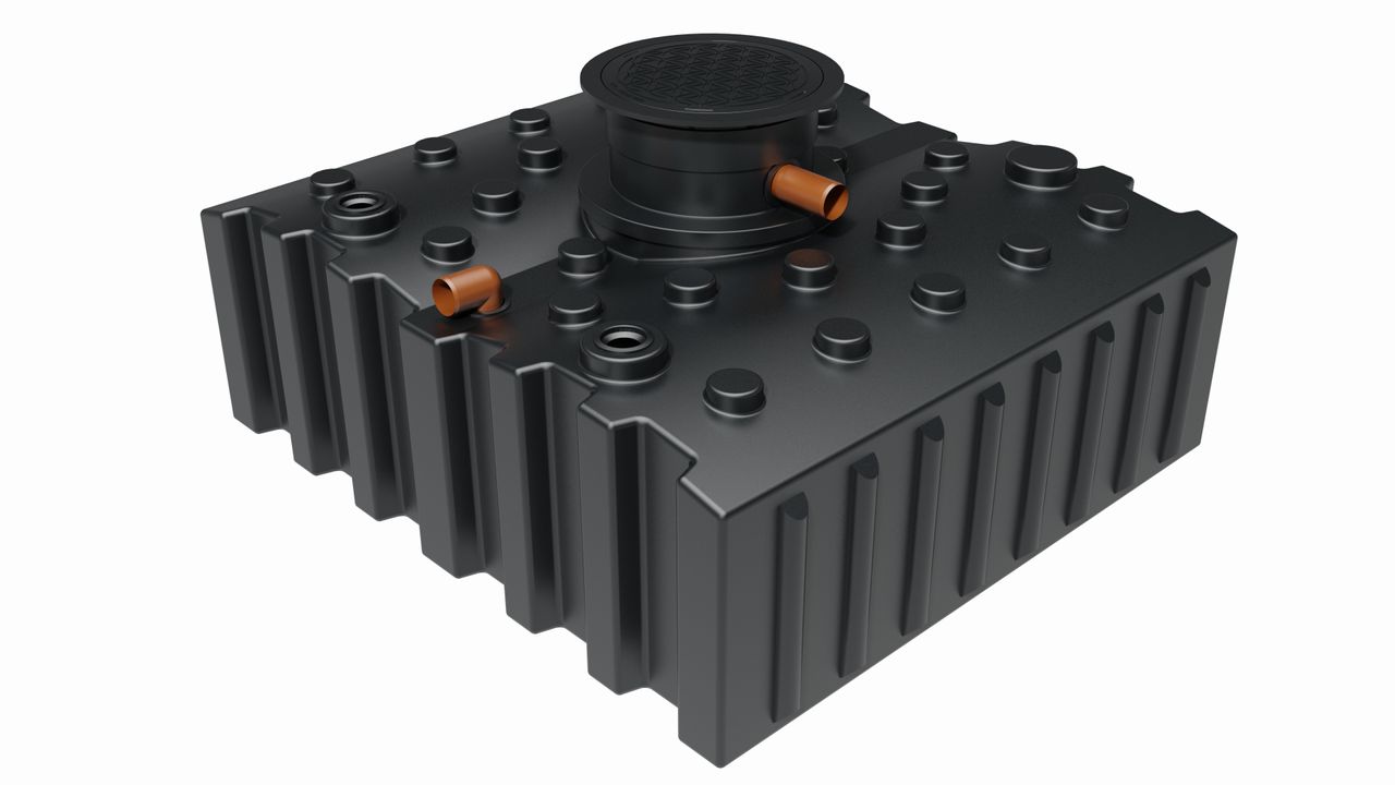 GreenLife Regenwasser-Flachtank 4.000 l mit Biovitor