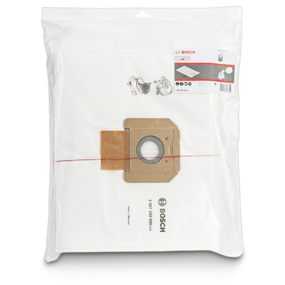 BOSCH 5pk Fleece Vacuum Filter Bag 2607432038