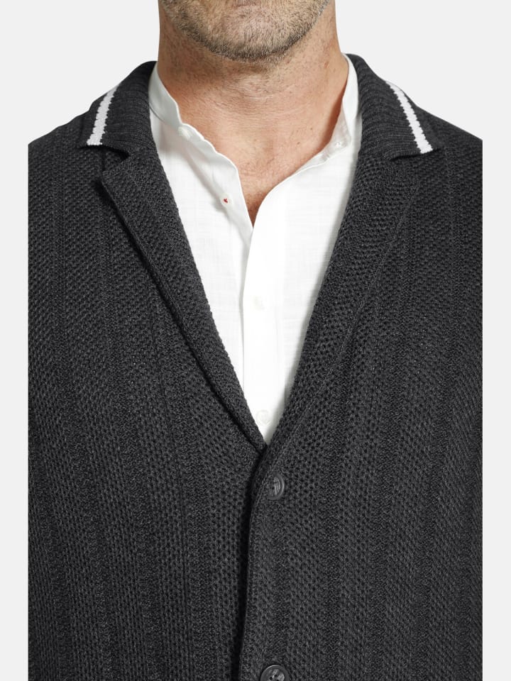 Charles Colby Strickjacke DUKE MODEST in dunkelgrau günstig kaufen