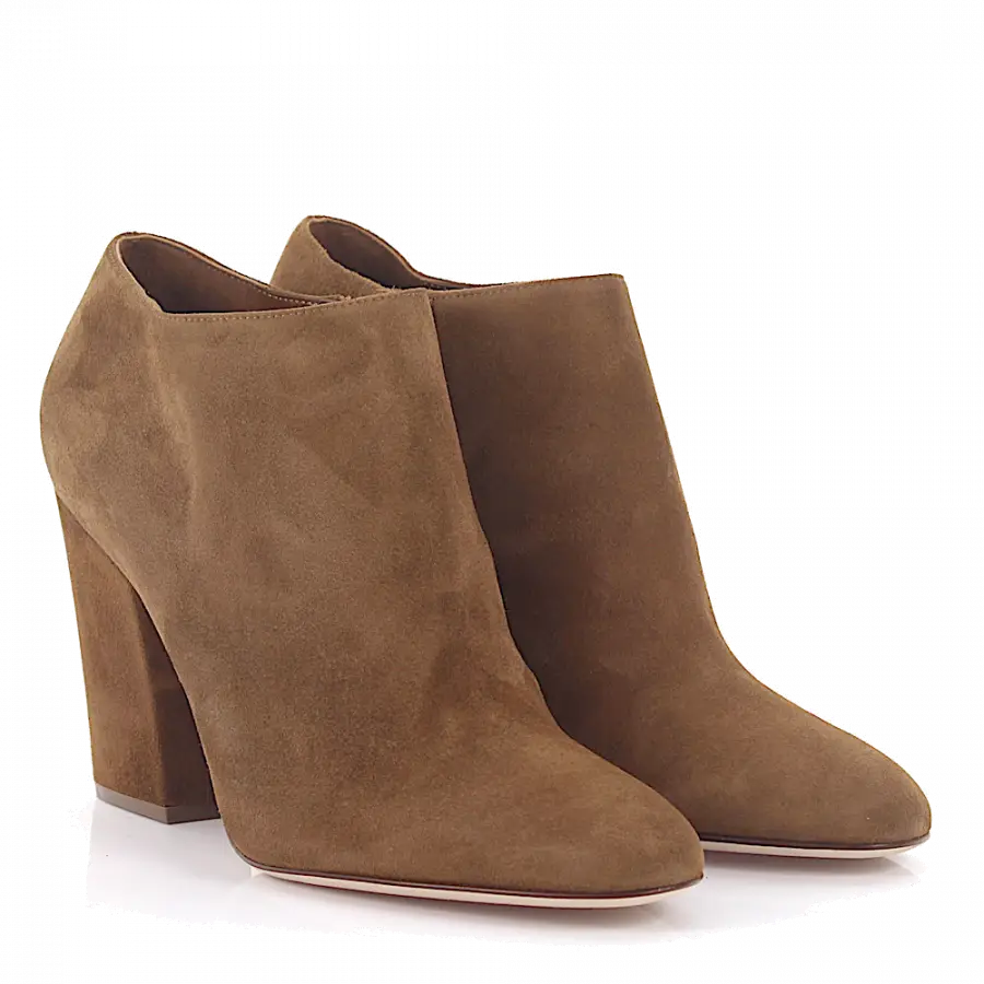 Sergio Rossi - Klassische Stiefeletten A75270 Veloursleder - braun