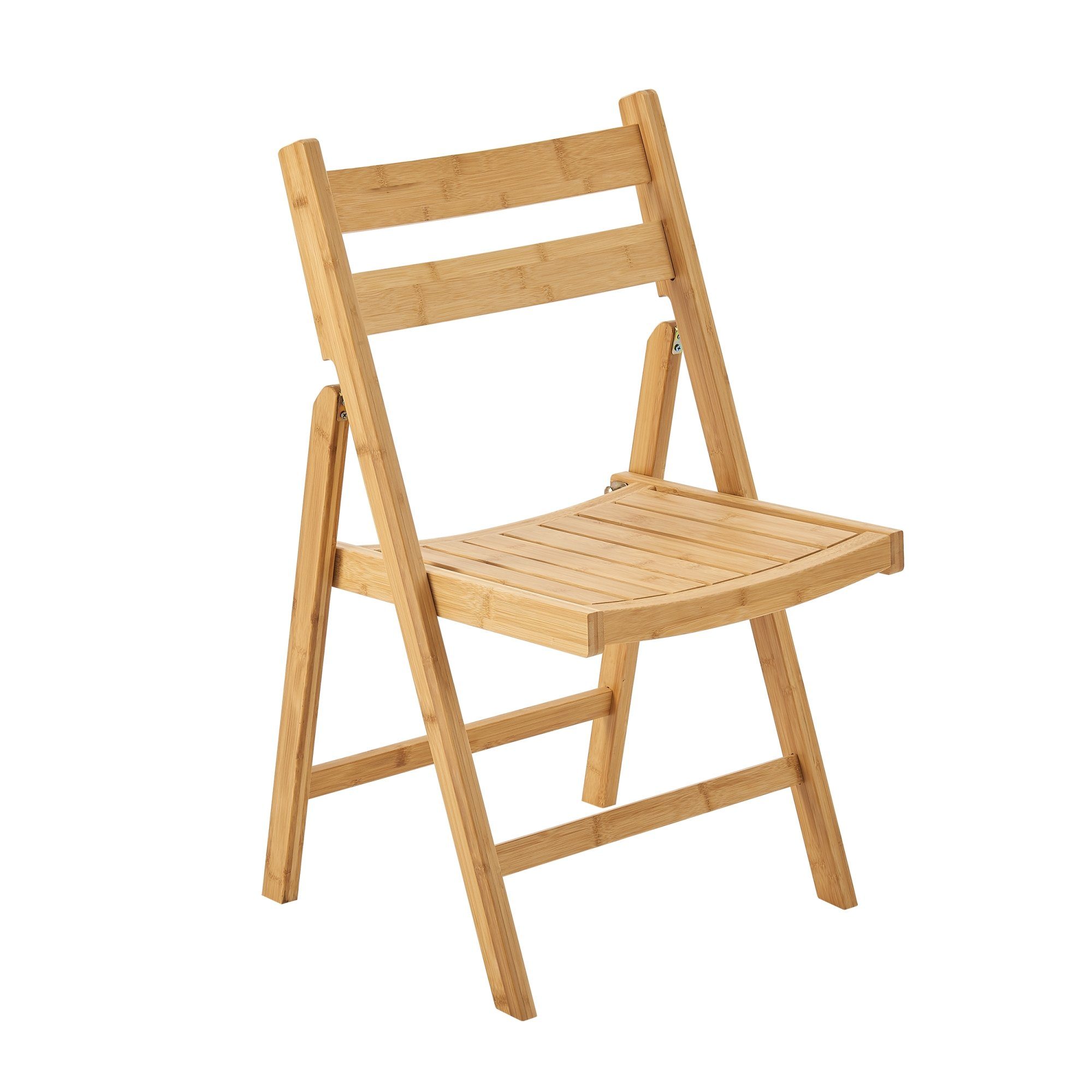 en.casa Klappstuhl (2 St), Gran Esszimmerstuhl aus Bambus 78x44cm