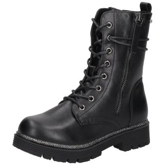 Barbarella Schnür Boots in schwarz