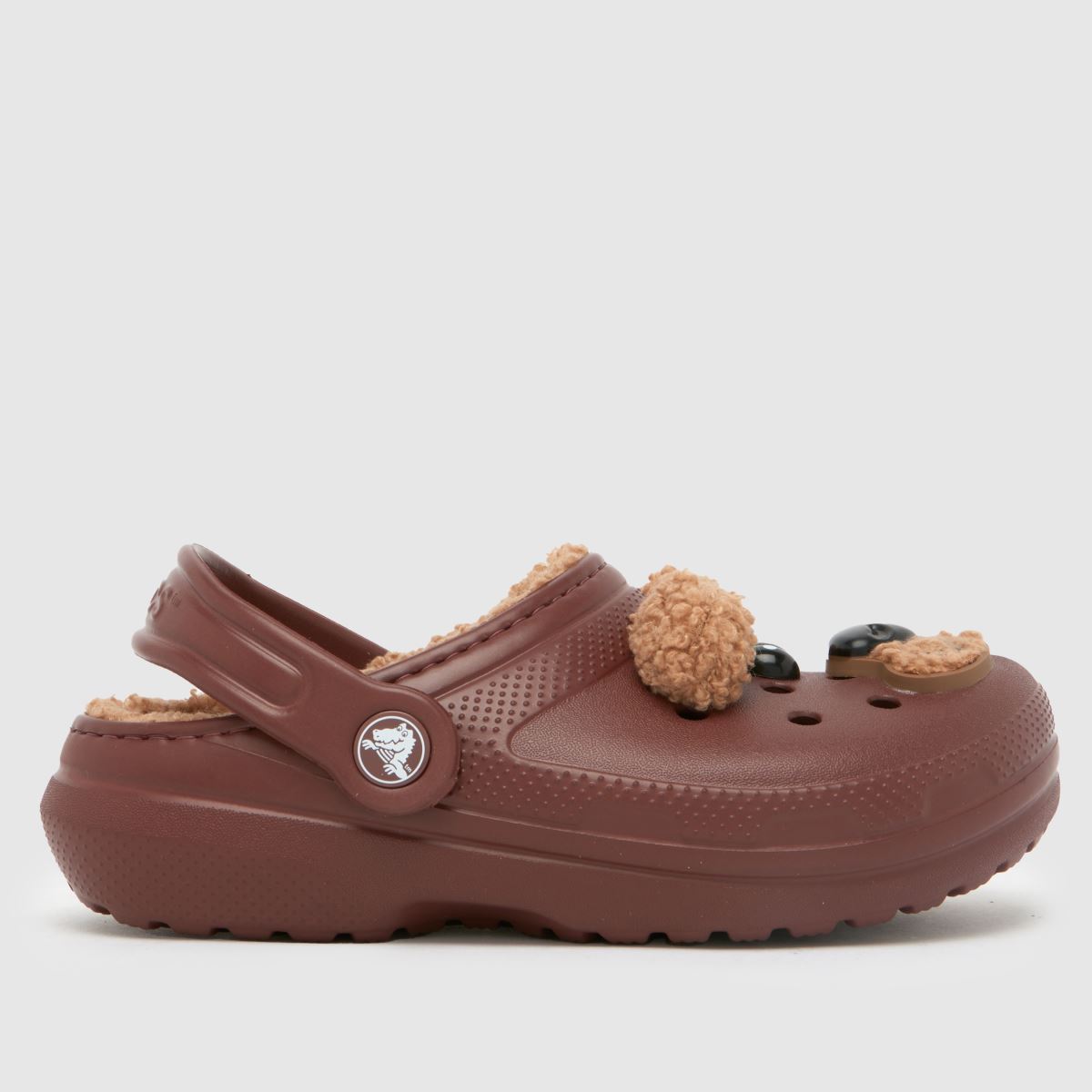 Crocs bruna multifärgade klassiska fodrade träskor Junior sandaler