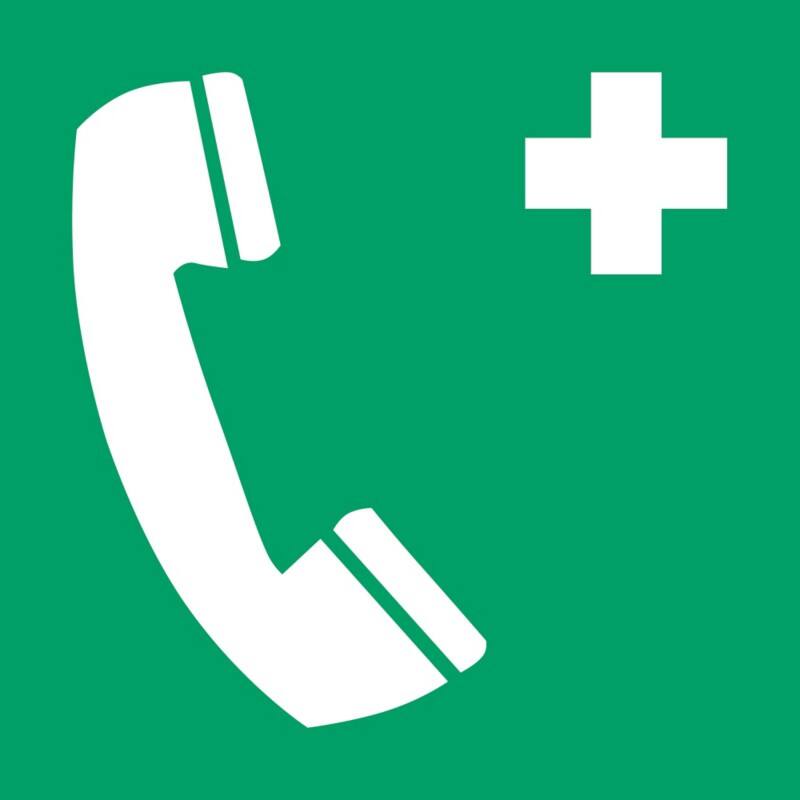 Djois Warnschild Notruftelefon Klebstoff, einschraubbar PP (Polypropylen) 15 (B) x 0,14 (H) cm 3 Stück