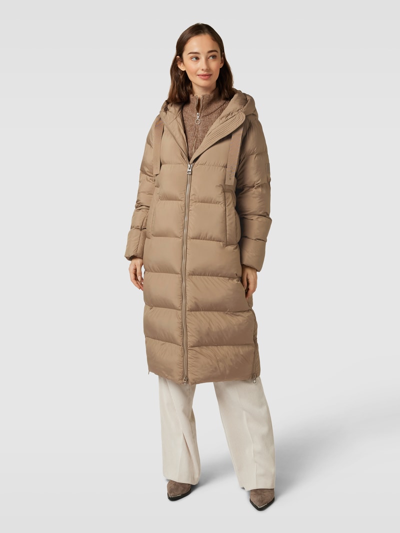 Steppmantel mit Label-Detail Modell 'Habine' in camel