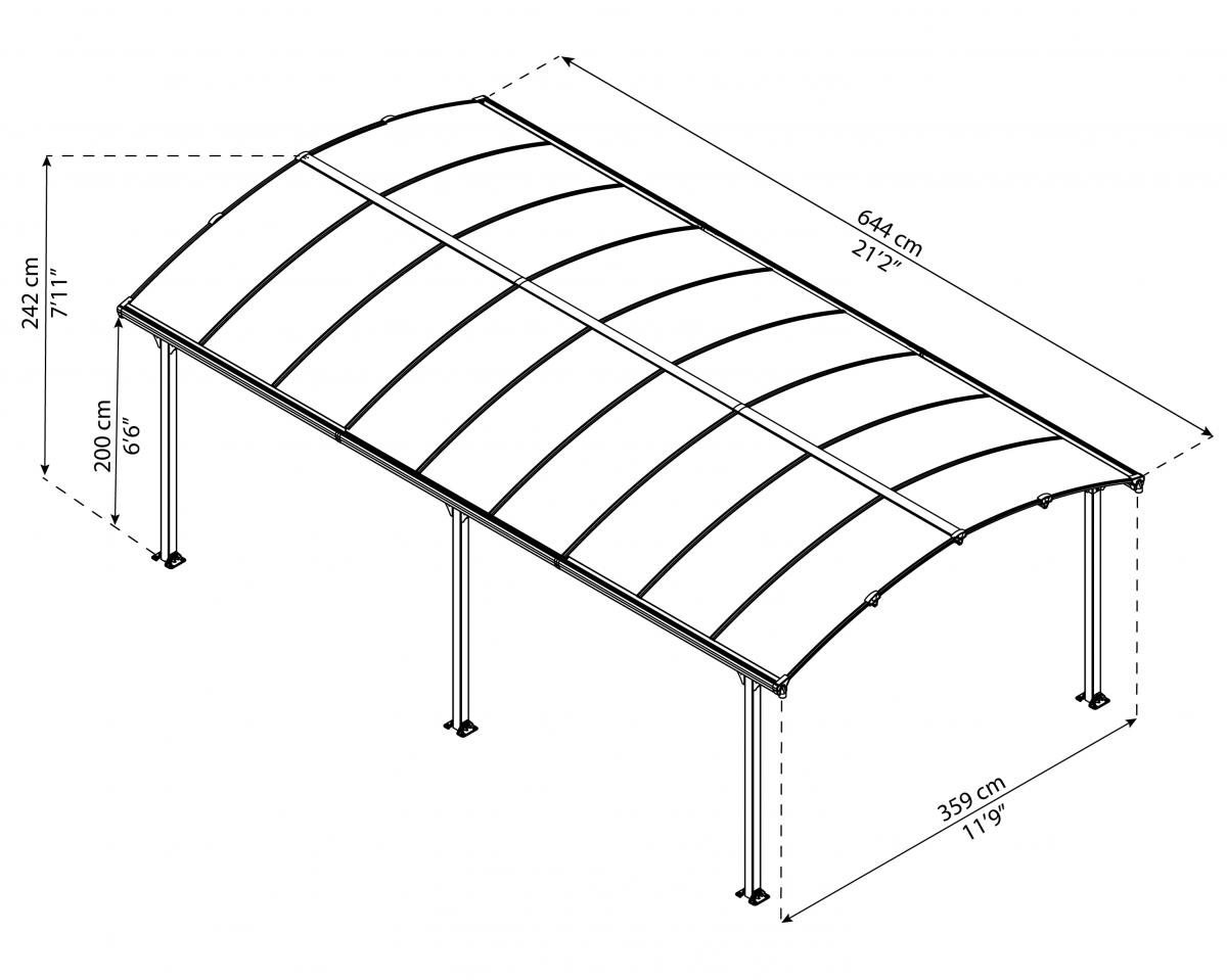 Canopia by Palram Carport Arcadia 6400