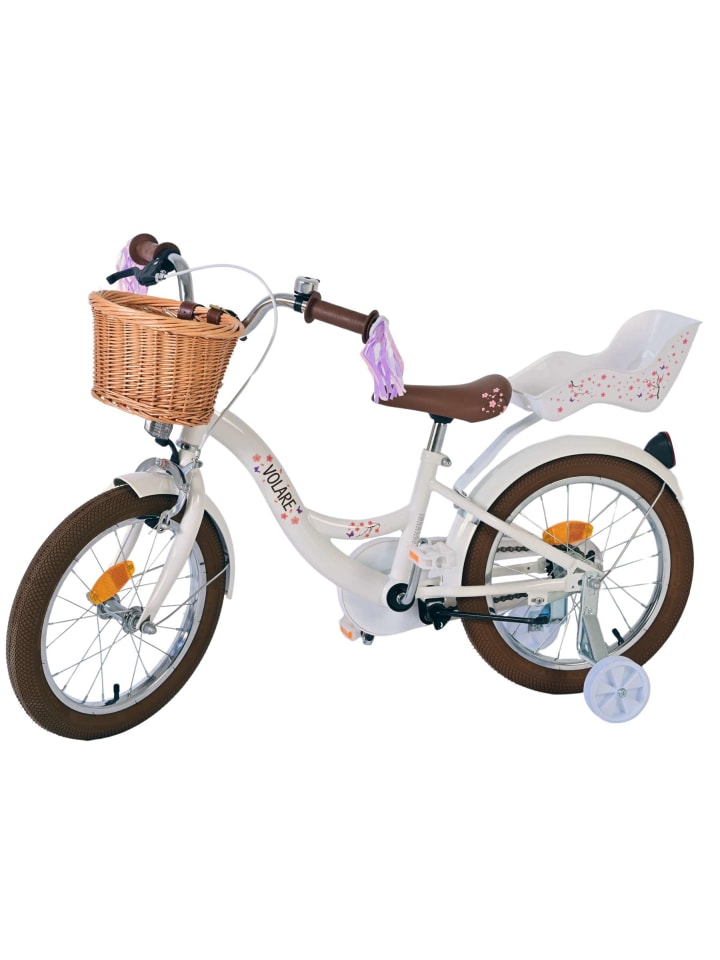 Volare Kinderfahrrad Blossom für Mädchen Fahrrad 16 Zoll Kinderrad in Weiß 3 Jahre günstig kaufen onesize