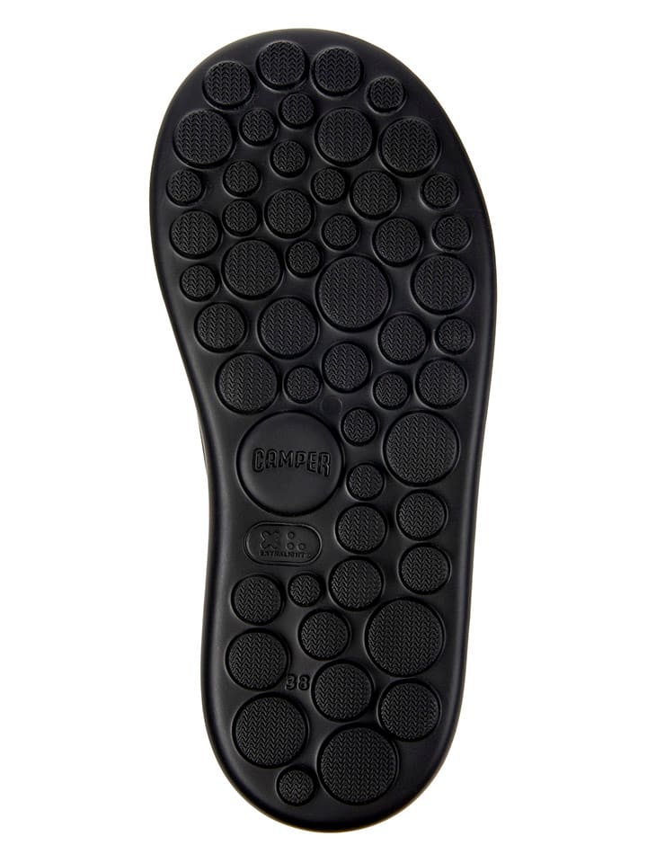 Camper Leder-Pantoletten in Schwarz günstig kaufen