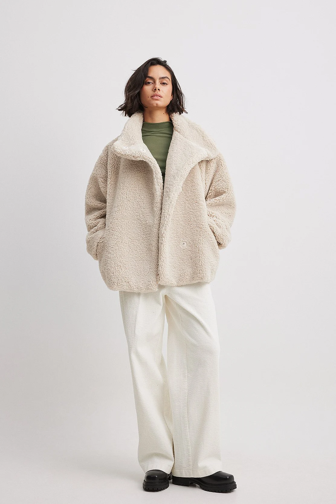 Oversized Teddy-Jacke