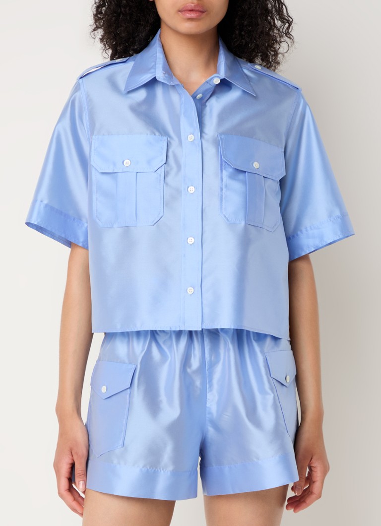 Sandro Blouse in silk blend with back print