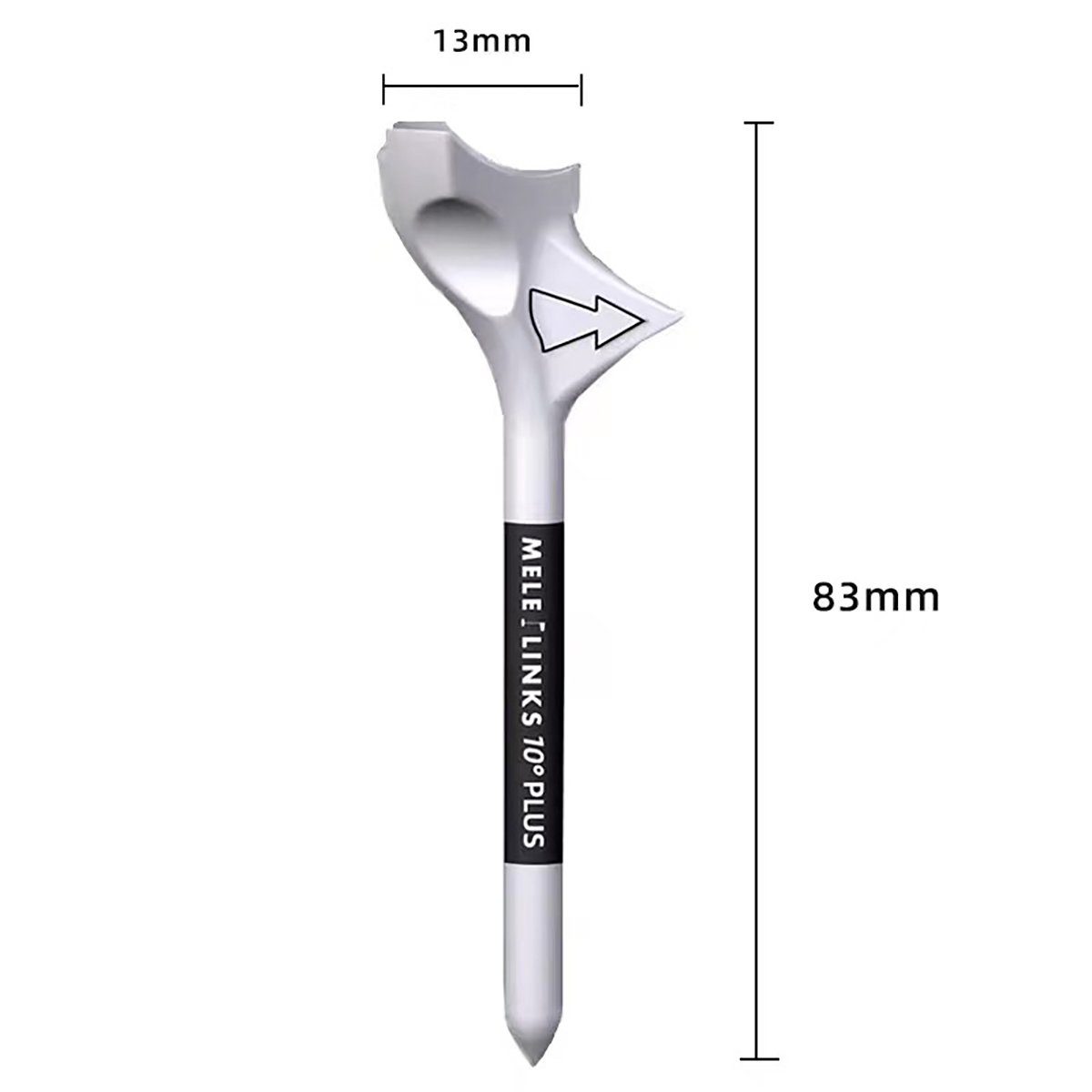 götäzer Golftee Golfschläger-Einbau-Golfständer (10 Stück im Karton), 10-Grad-Neigungstyp, größerer Abstand, langlebig, 83-mm-T-Stück