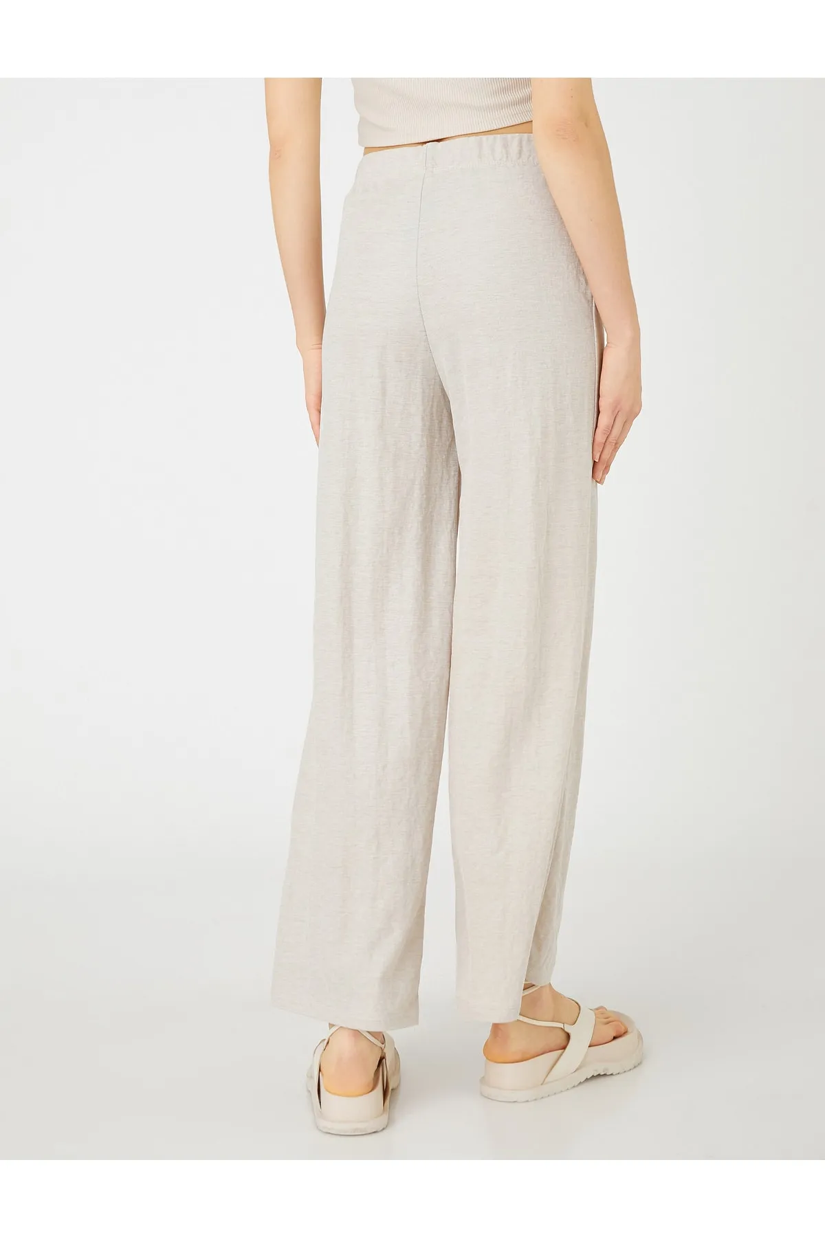 Koton  Hose mit weitem Bein, entspannter Schnitt, elastische Taille