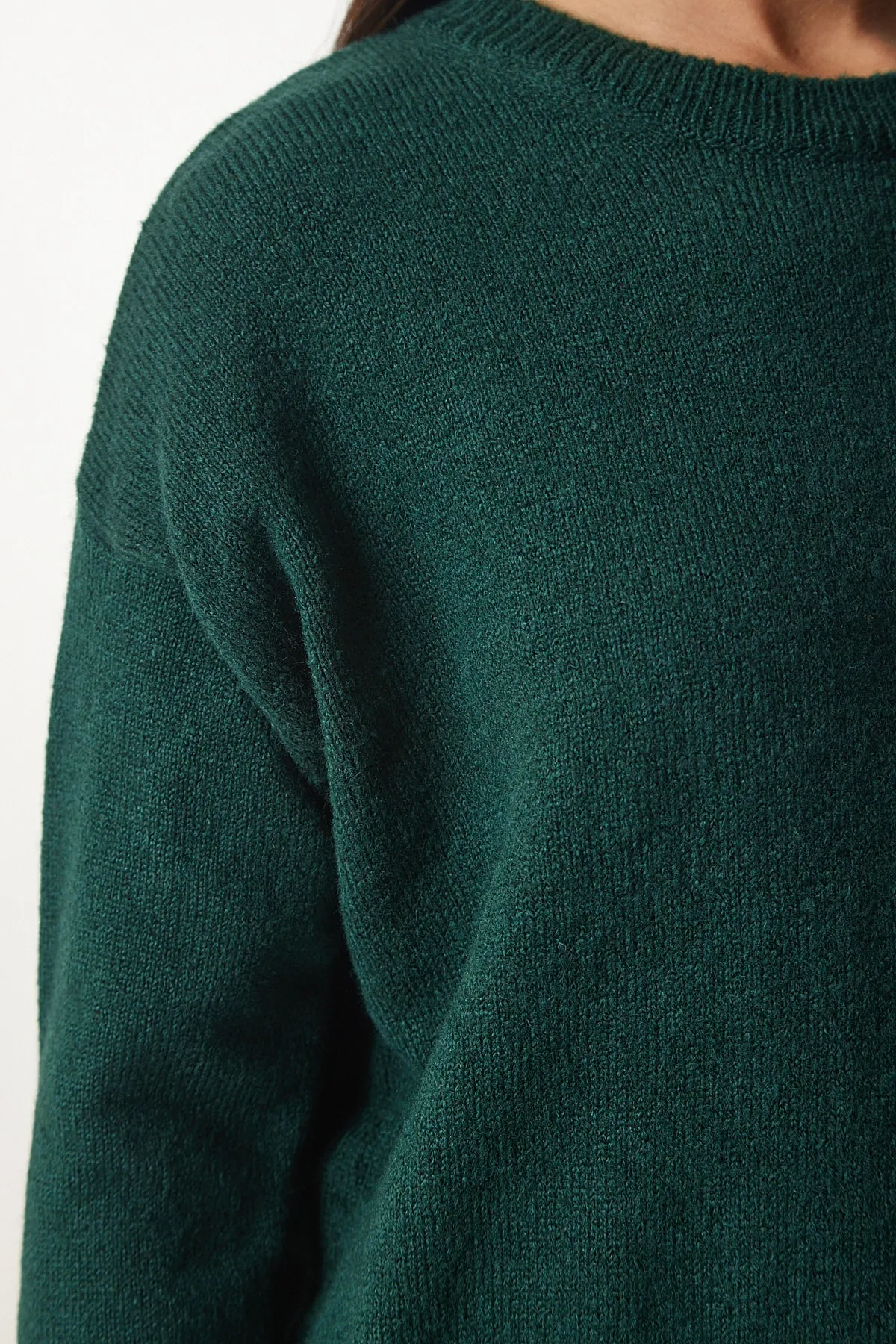 Happiness İstanbul  Pullover - Grün - Oversized