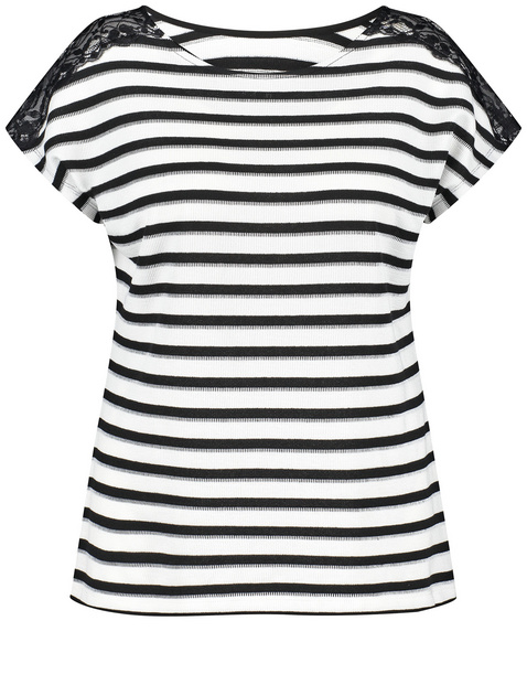 Ringelshirt mit Spitze