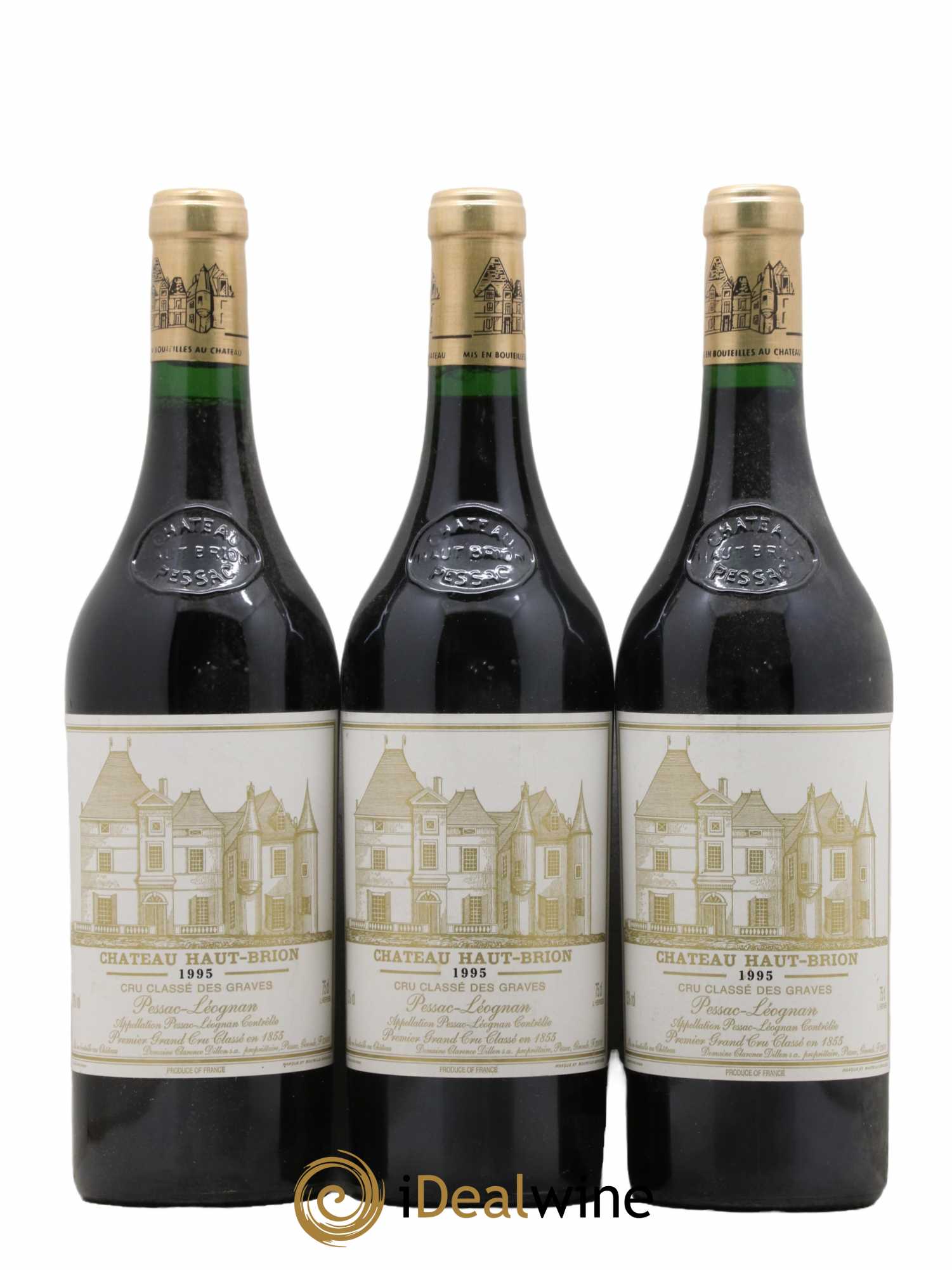 Château Haut Brion 1er Grand Cru Classé  1995 - Lot de 3 Bouteilles
