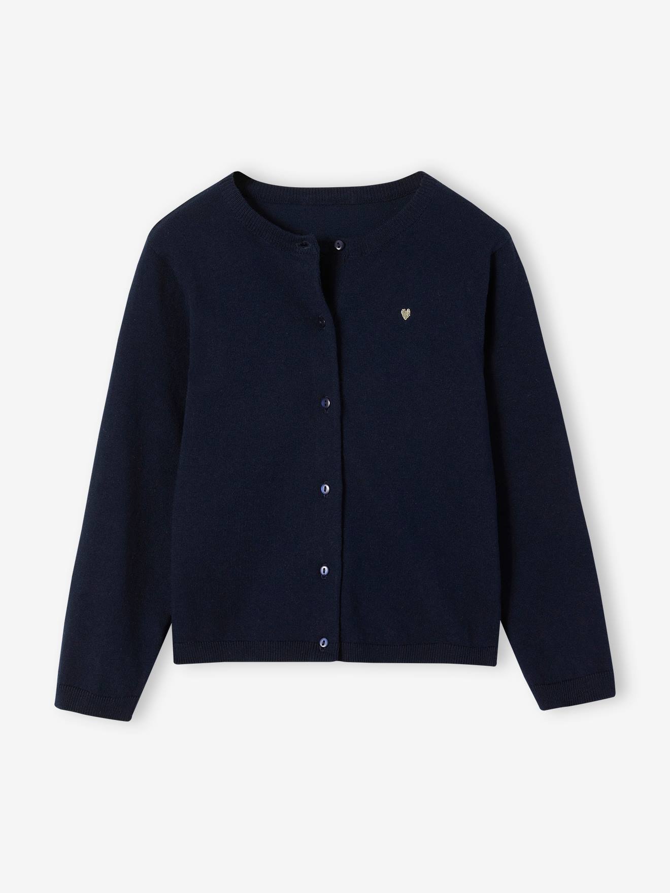 Vertbaudet Mädchen Strickjacke BASICS Oeko-Tex - mandelgrün