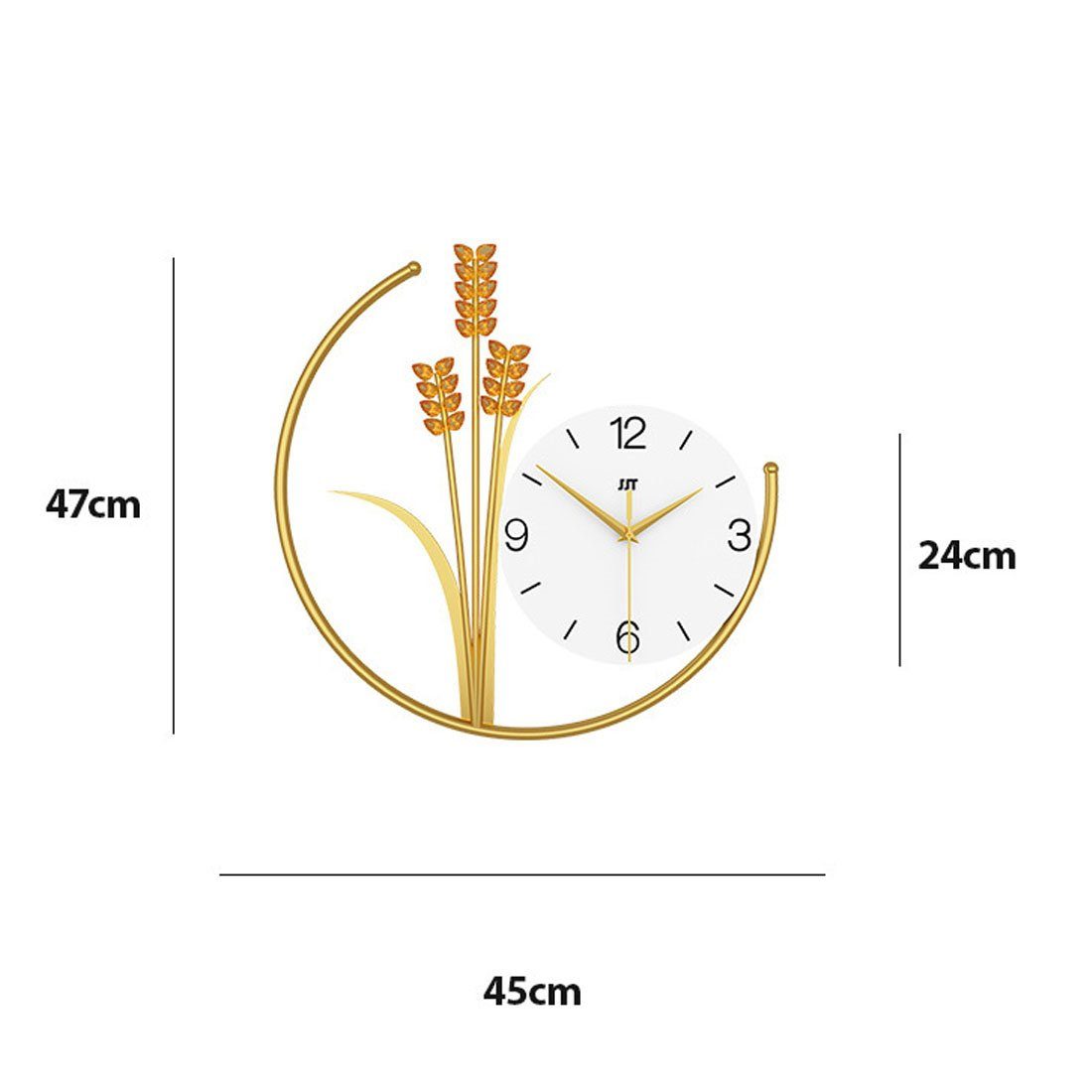 DÖRÖY Wanduhr 45cm Moderne einfache stille Wanduhr, Wohnzimmer Mode Wanduhr, Uhr