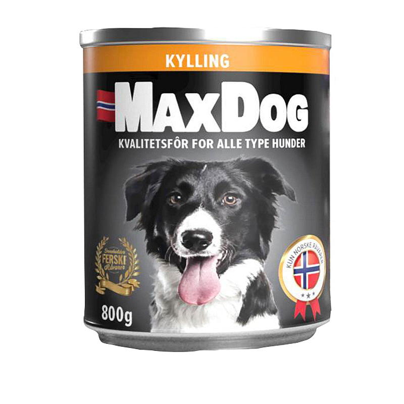 MaxDog Hundemat 800 g Kylling, MaxDog Premium