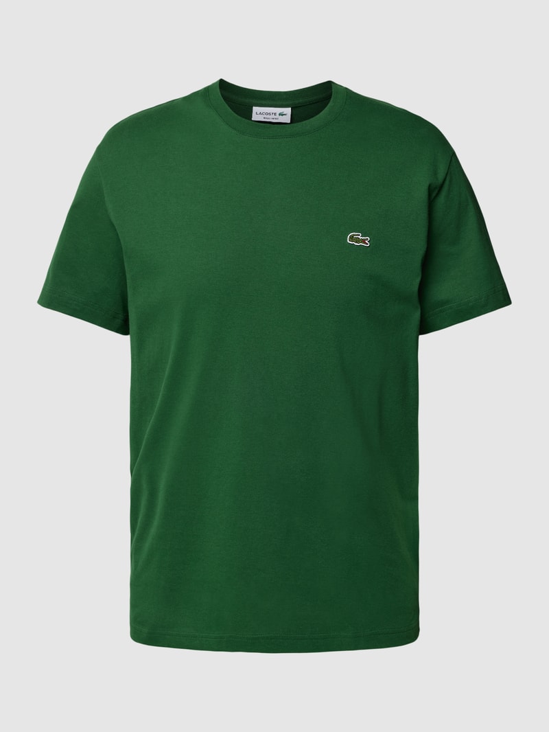 T-Shirt mit Logo-Patch in grün