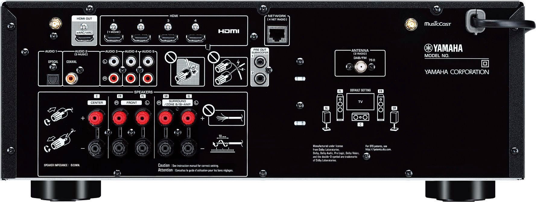 Yamaha RX-V4A 5.2 AV-Receiver (Bluetooth, LAN (Ethernet), WLAN)