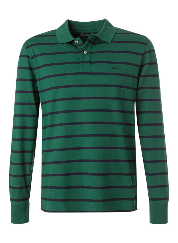 Gant, Polo-Shirt, Baumwoll-Jersey, grün-blau gestreift