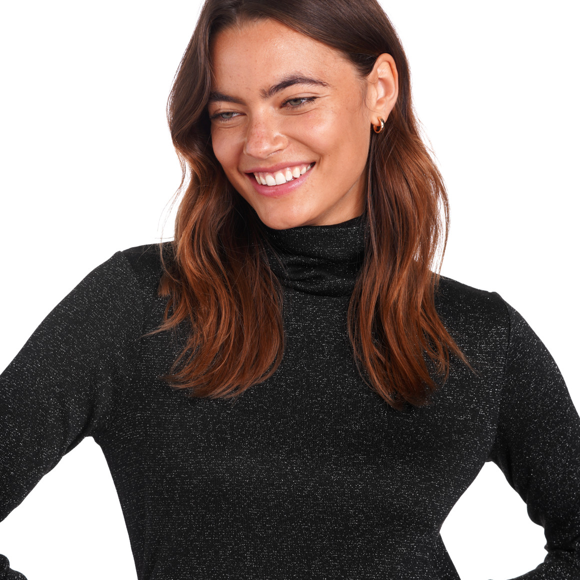 Damen Langarmshirt mit Rollkragen