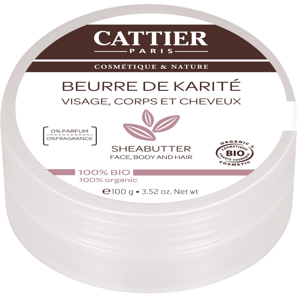 cattier Beurre de Karité - 100% BIO - 100g Beurres de Karité