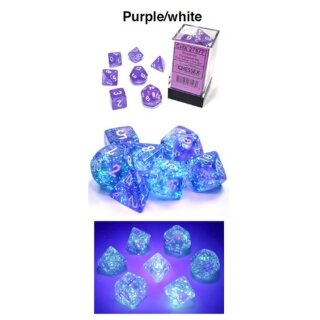 Borealis® Polyhedral Purple/white Luminary Set (7)
