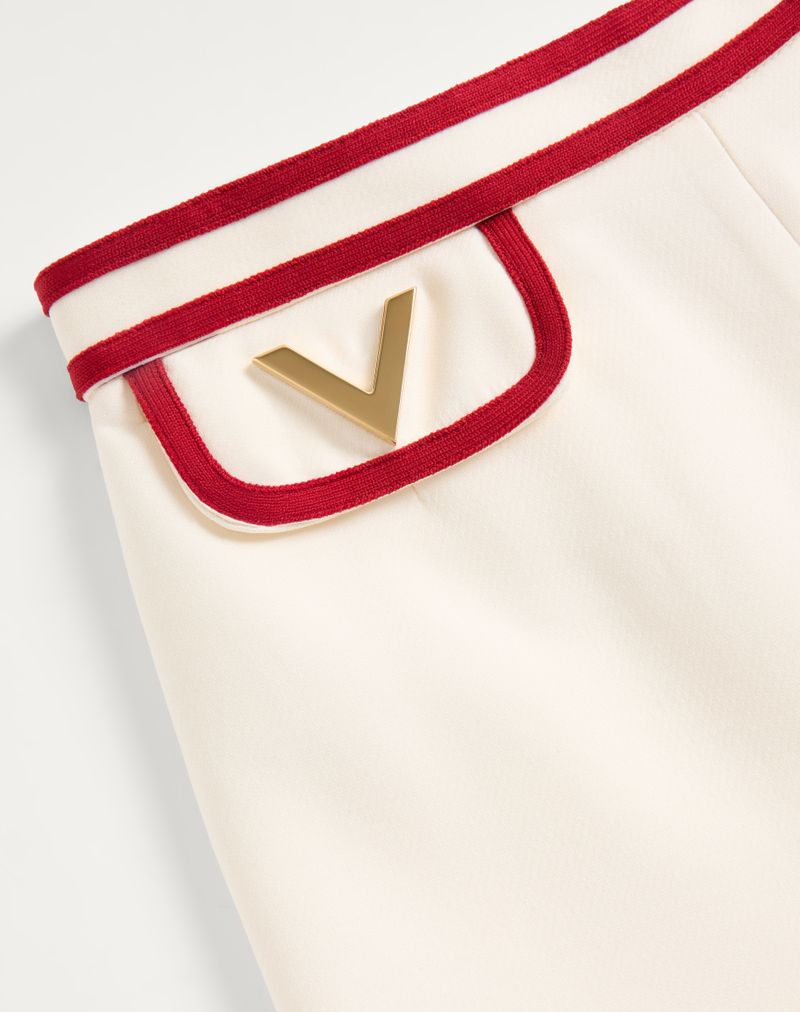 Shorts de crepe de alta costura