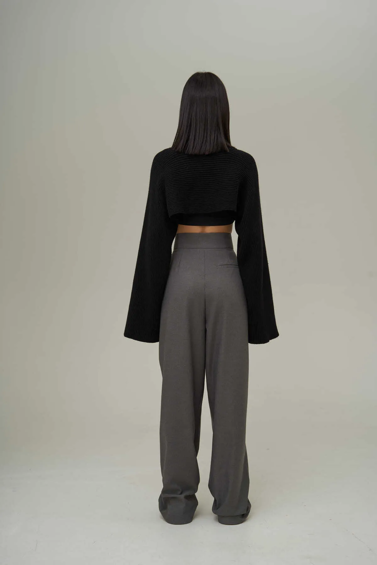 MAİ COLLECTİON  Carmen Palazzo Dunkelgeräucherte Hose