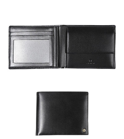 AIGNER, Geldbörse, Kalbleder, schwarz